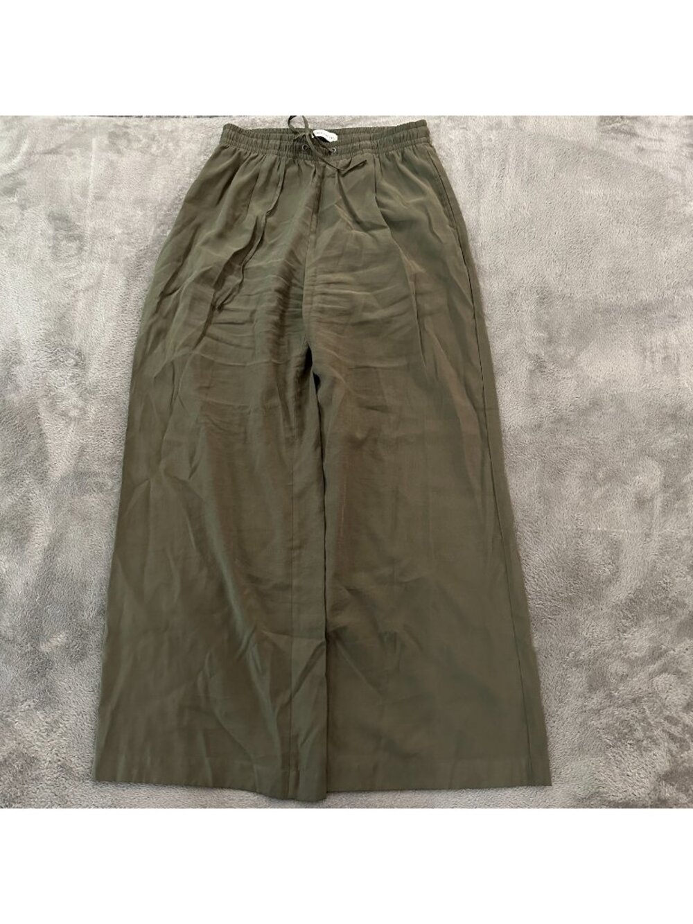 American Tall Green Wide Leg Pull On Pants Women's size Large Long